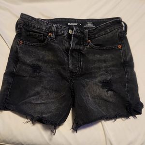 Button up black Jean shorts